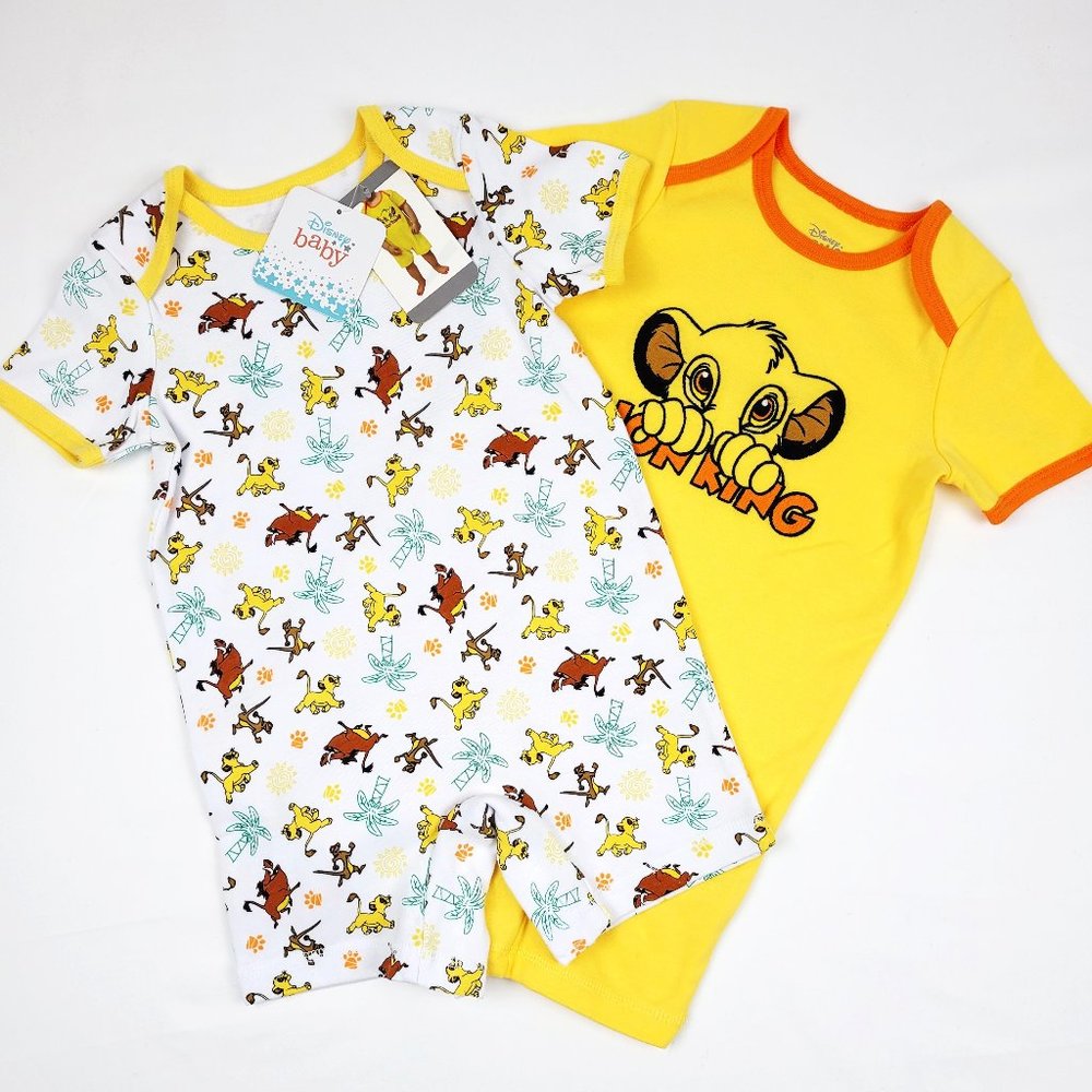 Disney Lion King Rompers, 2pc